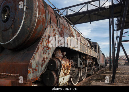 USA, Pennsylvania, Scranton, Steamtown National Historic Site, Dampf-Ära Lokomotive Stockfoto