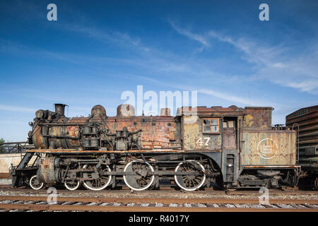 USA, Pennsylvania, Scranton, Steamtown National Historic Site, Dampf-Ära Lokomotive Stockfoto