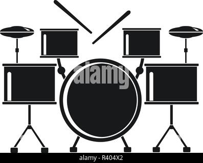 Schlagzeug Set Symbol. Einfache Abbildung: Schlagzeug Set vektor Symbol für Web Design auf weißem Hintergrund Stock Vektor