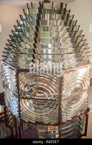 Fresnel Linse, Whaling Museum, Nantucket, Massachusetts, USA Stockfoto