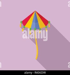 Rainbow kite Symbol. Flache Darstellung von Rainbow kite Vektor Symbol für Web Design Stock Vektor