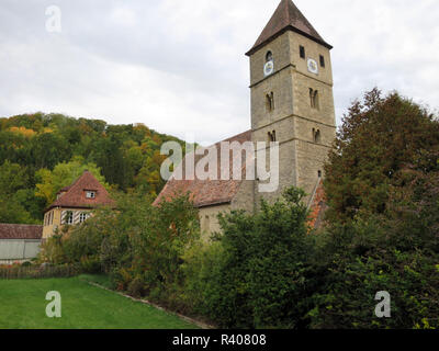 Evangelisch-lutherische Pfarrkirche St. Peter und Paul detwang Stockfoto