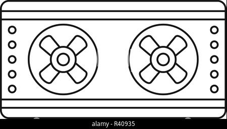 Außerhalb Conditioner fans Symbol. Umrisse außerhalb Conditioner fans Vektor Symbol für Web Design auf weißem Hintergrund Stock Vektor