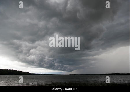 Sturm über den See Waukaunabo, Minneapolis Stockfoto