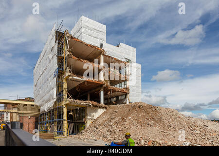 Abriss des Schlosses Markt, Exchange Street, Sheffield, Vereinigtes Königreich Stockfoto