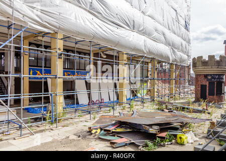 Abriss des Schlosses Markt, Exchange Street, Sheffield, Vereinigtes Königreich Stockfoto