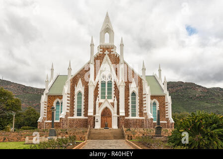 PIKETBERG, SÜDAFRIKA, 22. AUGUST 2018: Die historische Niederländische Reformierte Kirche in Piketberg, im Swartland Region der Provinz Western Cape Stockfoto