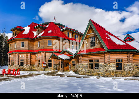 Num-Ti-Jah Lodge, Bow Lake, Banff National Park, Alberta, Kanada Stockfoto