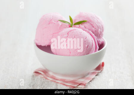 Erdbeereis Stockfoto