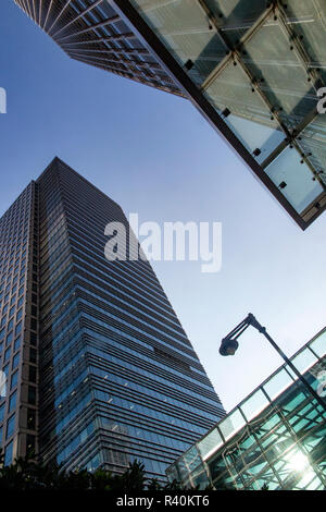 Wolkenkratzer in Canary Wharf - 40 Bank Street, Heron Quays E1 Stockfoto