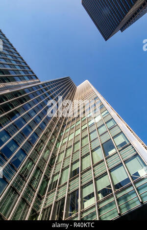 Wolkenkratzer in Canary Wharf - 40 Bank Street, Heron Quays E1 Stockfoto