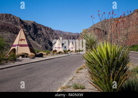 Roadside Park in Big Bend Ranch State Park, Texas. Stockfoto