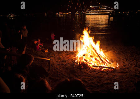 USA, Washington State, Bellevue, jährliche Weihnachten Schiff Parade Stockfoto