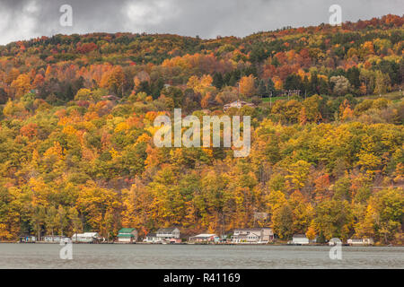 USA, New York, Finger Lakes Region, Hammondsport, Keuka Lake, Herbst Stockfoto