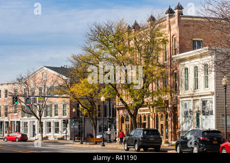 USA, New York, Finger Lakes Region, Skaneateles, mit Blick auf das Dorf Stockfoto