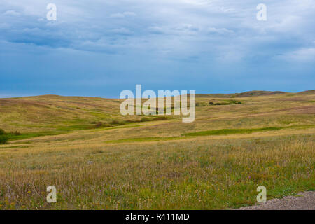 USA, North Dakota, Medora. Theodore Roosevelt National Park, North, Ausblicke entlang der landschaftlich reizvollen Fahrt Stockfoto