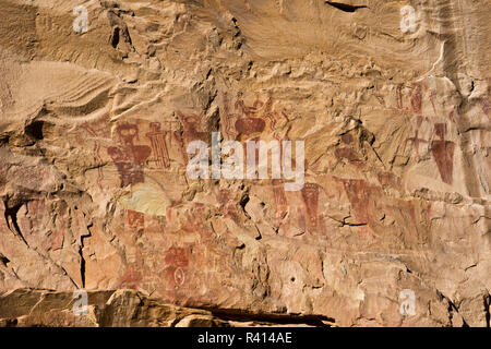 USA, Utah, Thompson Federn, Sego Canyon Road, Barrier Canyon Piktogramm ist Stockfoto