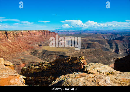 USA, Utah, Muley Point übersehen, San Juan Schwanenhälse, Bären Ohren National Monument Stockfoto