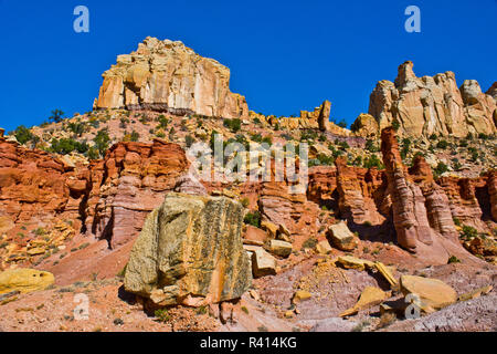 USA, Utah. Boulder, Burr Trail Road, die Krone Stockfoto