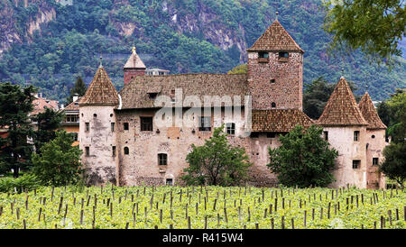 Der tiefebene Schloss Maretsch in Bozen sÃ¼dtirol Stockfoto