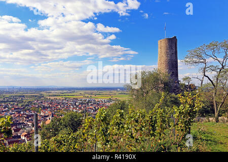 Strahlenburg auf dem Ölberg über schriesheim Stockfoto