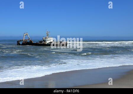 Schiffbruch Schiffbruch auf der Skelett Küste in Namibia Stockfoto