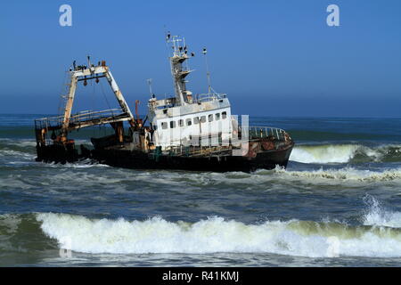 Schiffbruch Schiffbruch auf der Skelett Küste in Namibia Stockfoto