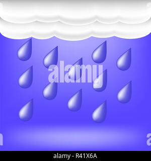 Regenwetter. Regentropfen fallen Stockfoto
