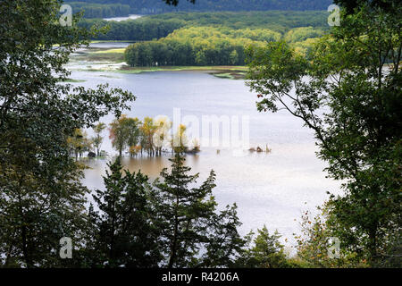 Mississippi River, die DRIFTLESS, Wisconsin Stockfoto