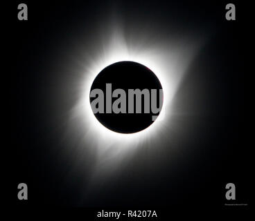 USA, Wyoming, Glendo, Solar Eclipse Corona Stockfoto