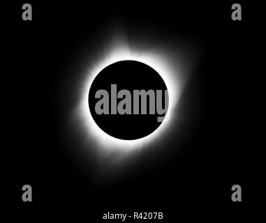 USA, Wyoming, Glendo, Solar Eclipse Corona Stockfoto