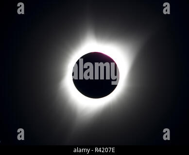 USA, Wyoming, Glendo, Solar Eclipse Stockfoto