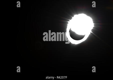 USA, Wyoming, Glendo, Solar Eclipse Stockfoto