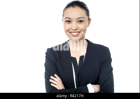 Junge lächelnde business lady Stockfoto