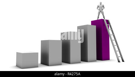 Erreicht neue Höhen Stockfoto