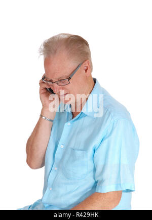 Mittleren Alter Mann am Handy. Stockfoto