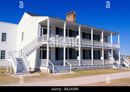 Officer's Residence in Fort Laramie (bekannt als "Alte Bedlam'), Fort Laramie National Historic Site, Wyoming, USA Stockfoto