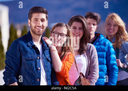 Gruppe "glücklichen Studenten" Stockfoto