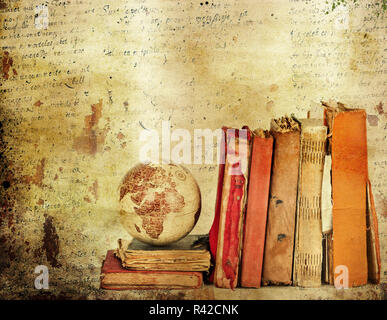 Vintage Hintergrund mit alten Büchern Stockfoto