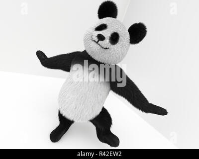 Panda3d-Charakter mit Haaren Stockfoto