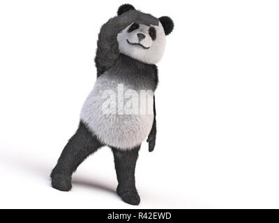 Chineese fröhlichen Charakter panda fluffy Teddy Stockfoto