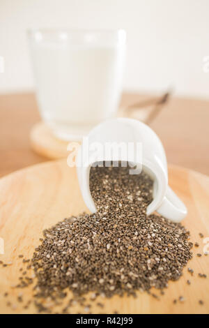 Premium raw Organic Chia Samen Stockfoto