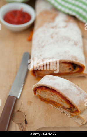 Stromboli Pizza Stockfoto