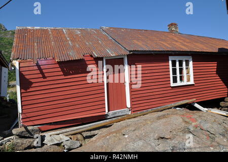 Fischerdorf nesland auf den Lofoten norwegen Stockfoto