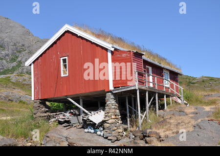 Fischerdorf nesland auf den Lofoten norwegen Stockfoto