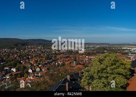 Blick vom Palais Wernigerode in die Stadt Stockfoto