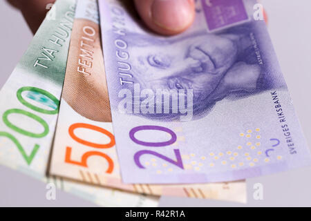 Schwedische Währung Nahaufnahme Stockfoto