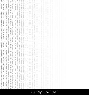 Algorithmus Binary, Datencode, Entschlüsselung und Codierung. Stockfoto