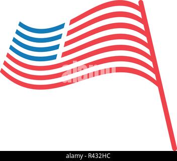 Abstrakte amerikanische Flagge grafik design template Vector Stock Vektor