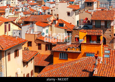 Die Dächer der Stadt in Florenz, Italien Stockfoto